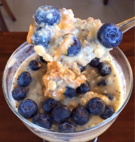 slow cooker blueberry muffin overnight oatmeal