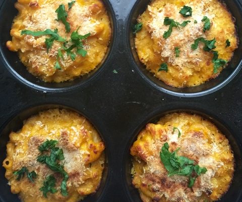 Healthy Mac and Cheese Cupcakes