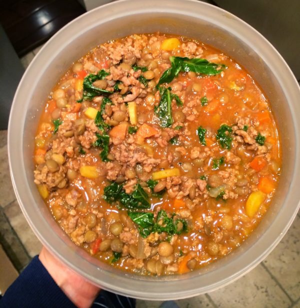 beefed up veggie lentil stew
