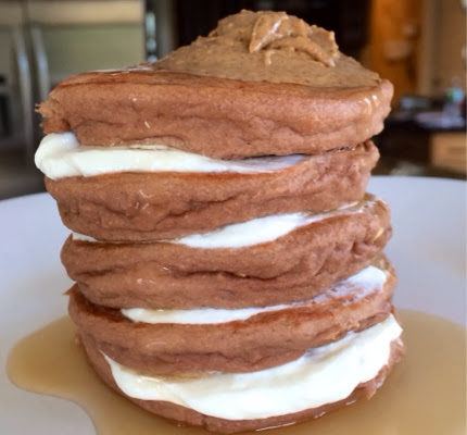 Chocolate Creme Brûlée Protein Pancakes