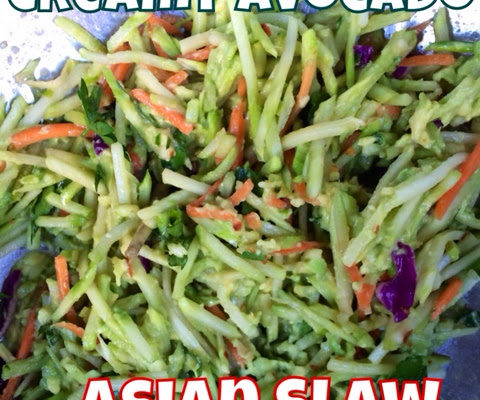 Creamy Avocado Asian Slaw