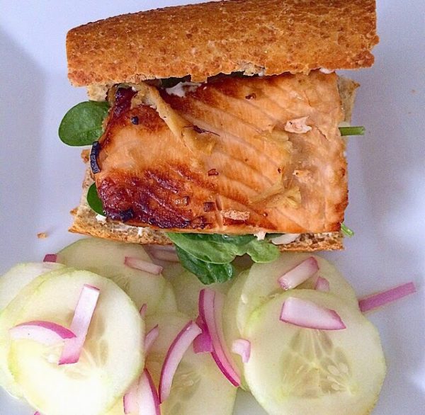 wasabi salmon sandwich