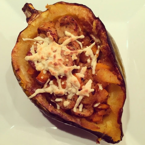 chicken sausage stuffed squash