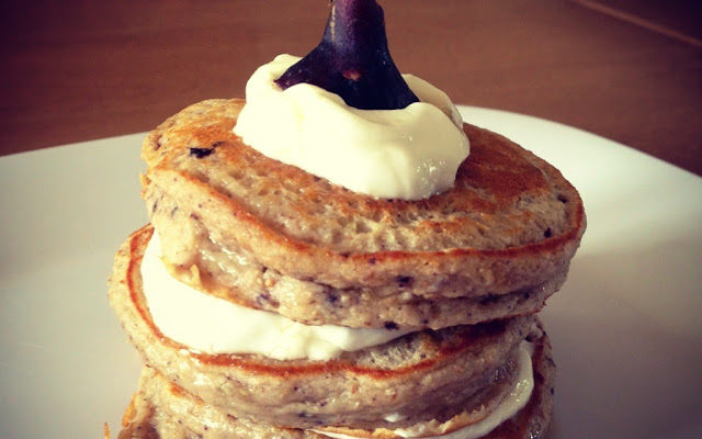Figgy Vanilla Protein Pancakes