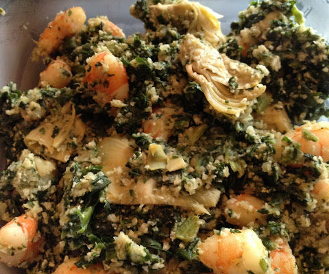 Shrimp, Artichoke, and Spinach “Risotto”