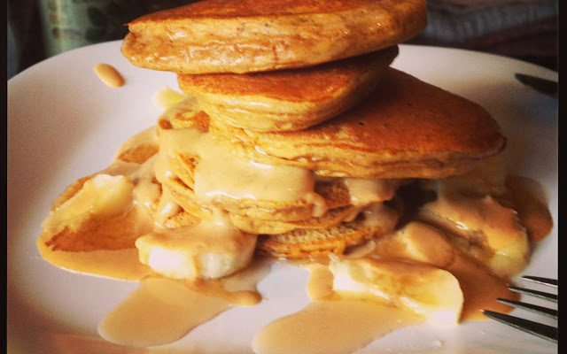 Peanut Butter Pumpkin Protein Pancakes Version III