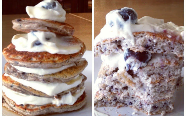 Lemon Blueberry Protein Pancakes