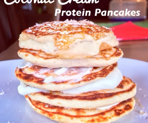 Coconut Cream Protein Pancakes