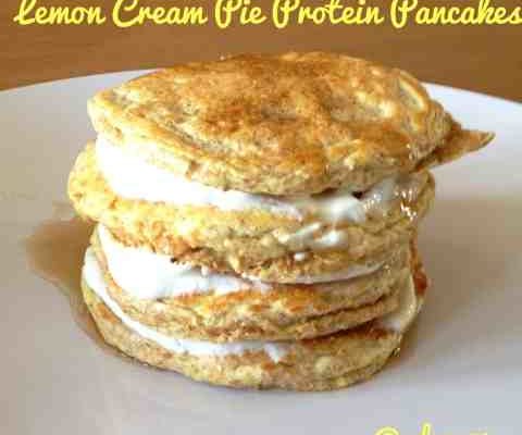 Lemon Cream Pie Protein Pancakes